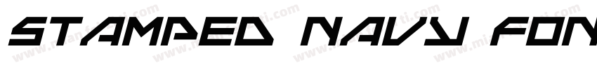Stamped Navy Font Bold字体转换